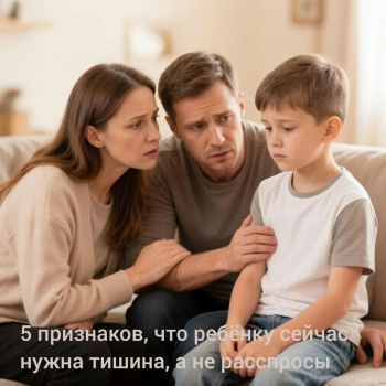 5 признаков, что ребёнку сейчас нужна тишина, а не расспросы